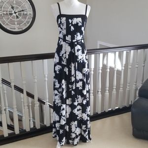 WHBM Pleated Floral Maxi Dress.